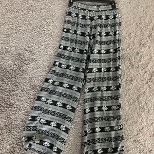 Black and white boho pants